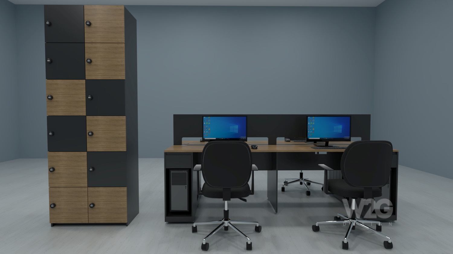 Locker e Estação de Trabalho